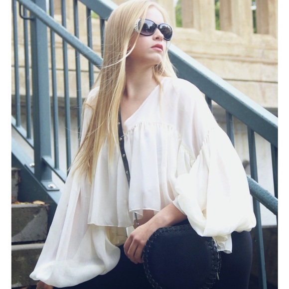 A. Peach boho sheer top. - Picture 3 of 9